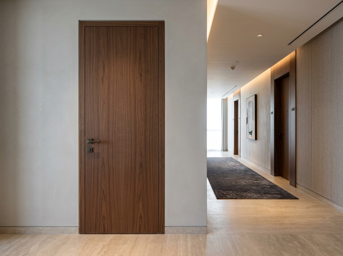Turkish Solid Core Acoustic Interior Wooden Door Set
