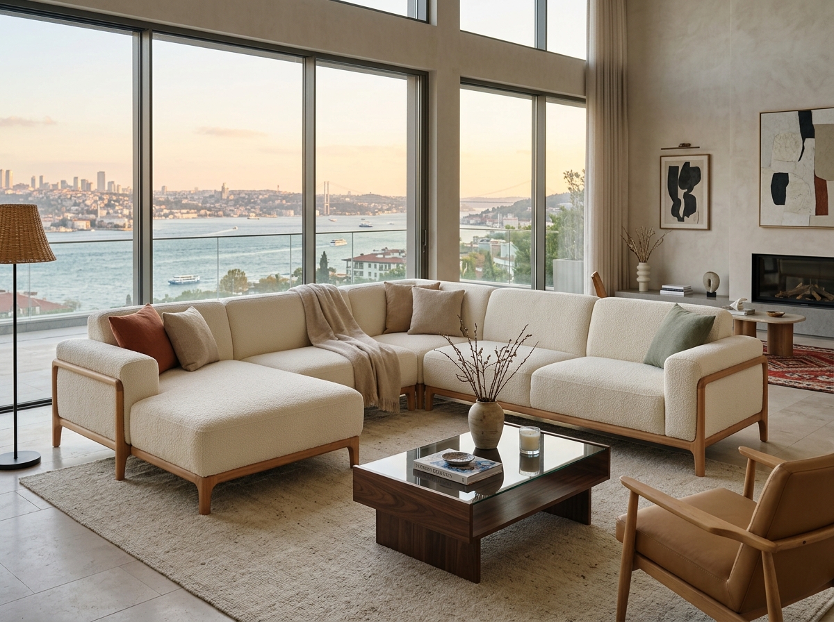 Contemporary Turkish Modular Sectional Sofa Living Room Suite